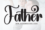 Father | Script Font, a Handwritten Font by Scratchones (Thumbnail 1 of 9)