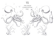 Underwater world, pencil graphics, an Animal Illustration by SvetLana (Thumbnail 3 of 15)