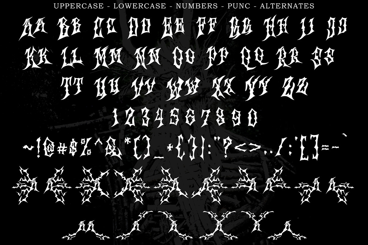 Morse - Black Metal Font, a Blackletter Font by tebaltipislab (Photo 4 of 8)