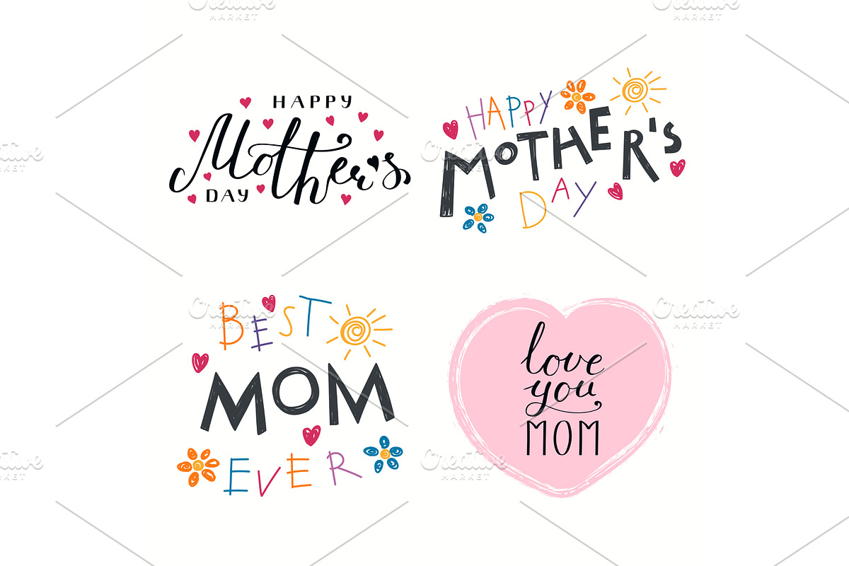 Set of Mothers Day quotes, an Illustration by sceptical cactus