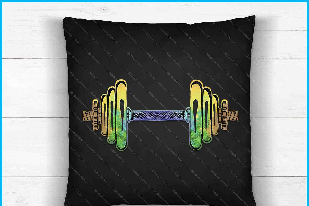 Powerlifting Dumbbell Fitness SVG, an Object Graphic by Creativeusart (Photo 4 of 4)
