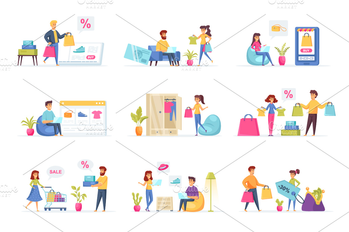 Flat Concepts Illustrations, a Finance Illustration by alexdndz (Photo 14 of 21)