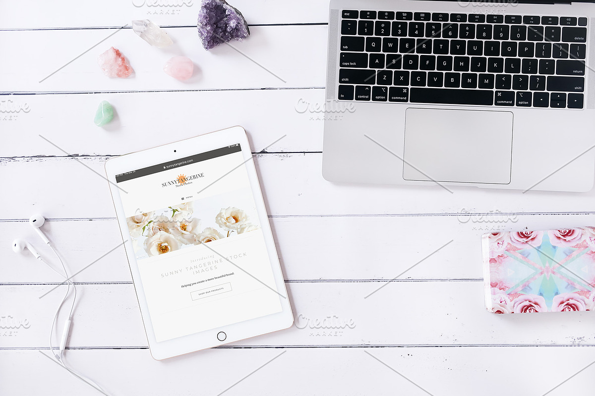 Crystal Desktop Mockups 2, an iPad Mockup by SunnyTangerine Stock (Photo 5 of 5)