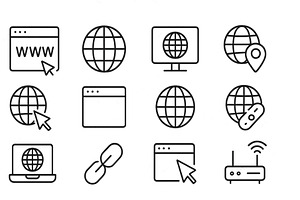 Collection of vector illustrations, a Technology Illustration by ZinetroN