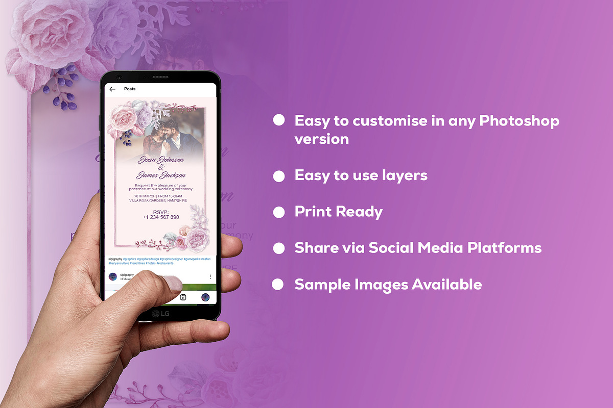 Wedding Card Invitation Template, a Design Template by Sipi_Graphics (Photo 2 of 3)