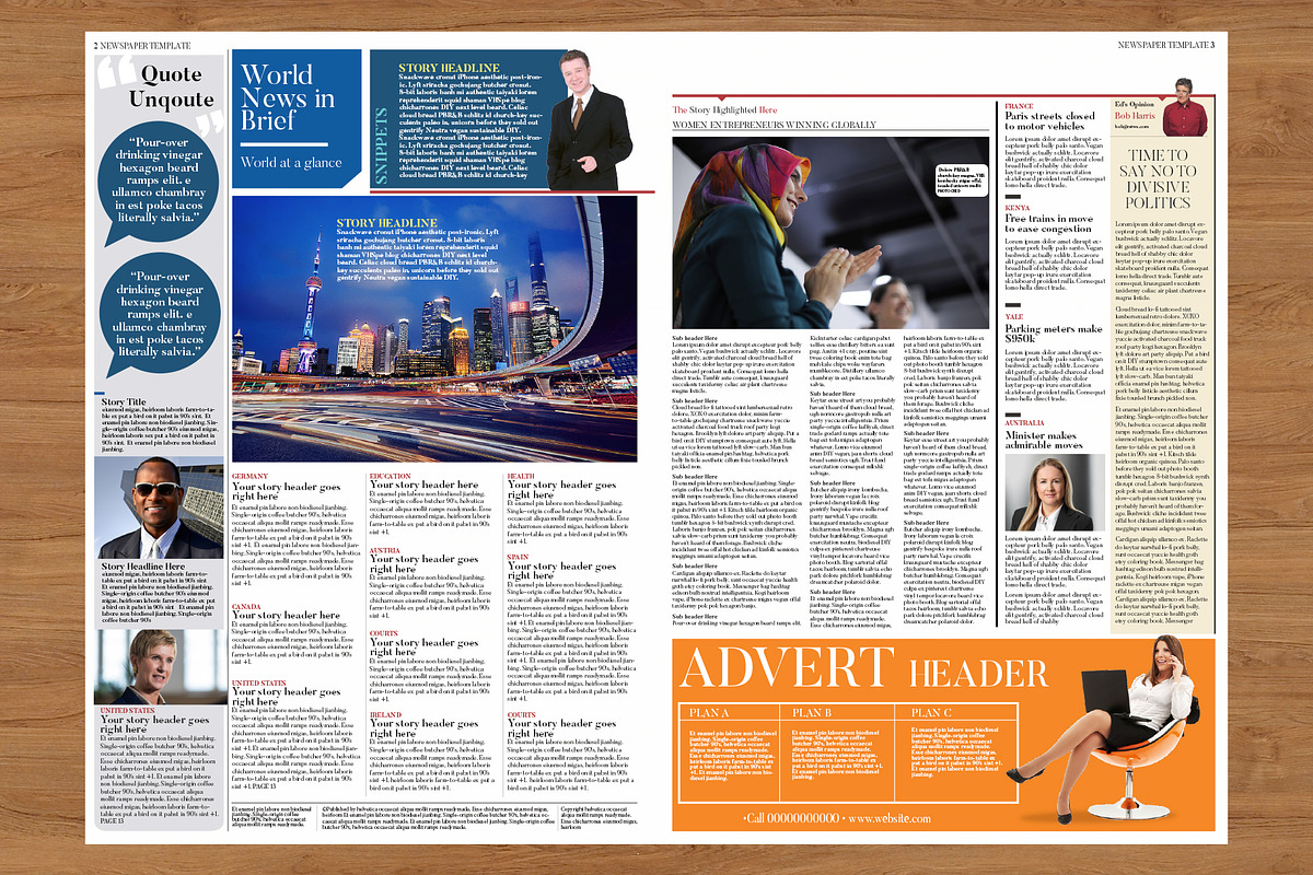 Newspaper Template, a Templates & Theme by Red Cactus Creative (Photo 2 of 14)