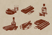 Cigars & Whiskey Vintage Engraving, an Object Graphic by Kaizla03 (Thumbnail 3 of 4)