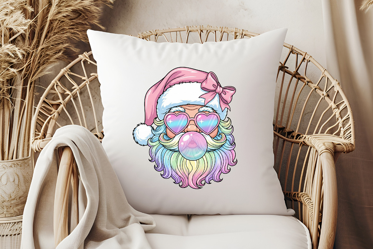 Iridescent Christmas Santa PNG, an Illustration by Libby Wishes (Photo 2 of 6)
