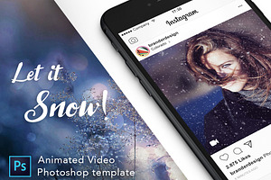 Animated Video - Snow PSD Template