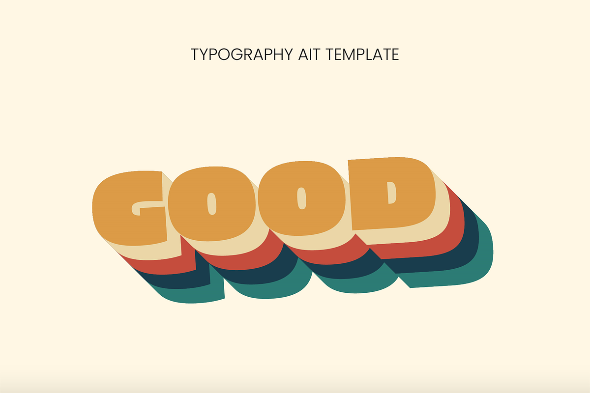 Stacked Retro Slanted Text Effect preview 3