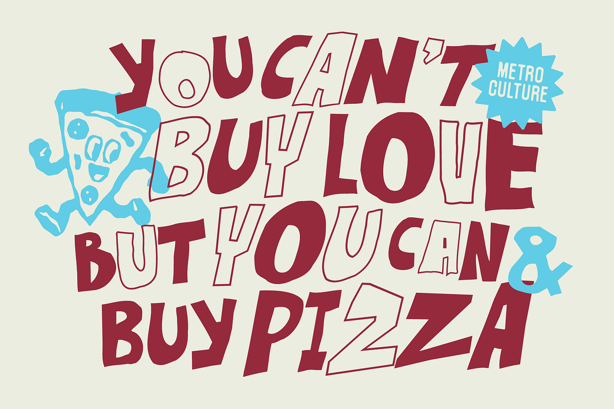 Metro Culture - Cutout Display Font, a Handwritten Font by The Native Saint Club (Photo 4 of 15)
