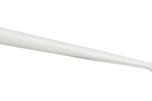 White plastic toothbrush with turquoise insert on the handle and, a Health & Medical Photo by ndanko