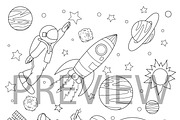 10 cute Astronaut illustrations, a Decorative Illustration by Somjai King (Thumbnail 2 of 11)