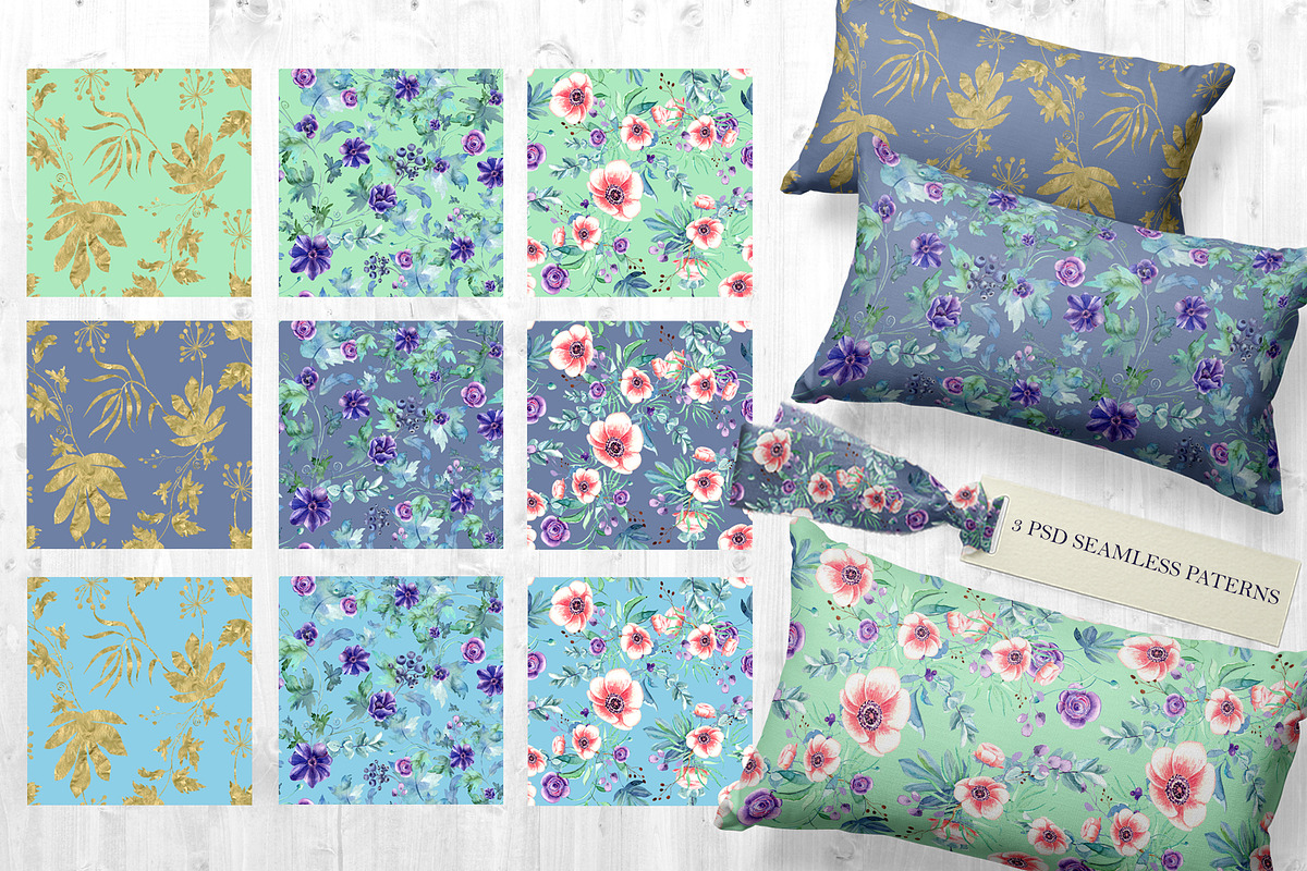 WILD ANEMONES, a Decorative Illustration by JennyColorArt (Photo 11 of 12)