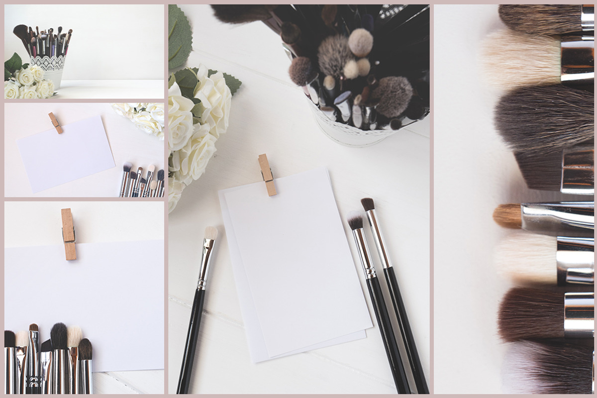 MAKEUP BRUSHES & CARDS BUNDLE, a Print Template by Bobboz Store (Photo 2 of 2)