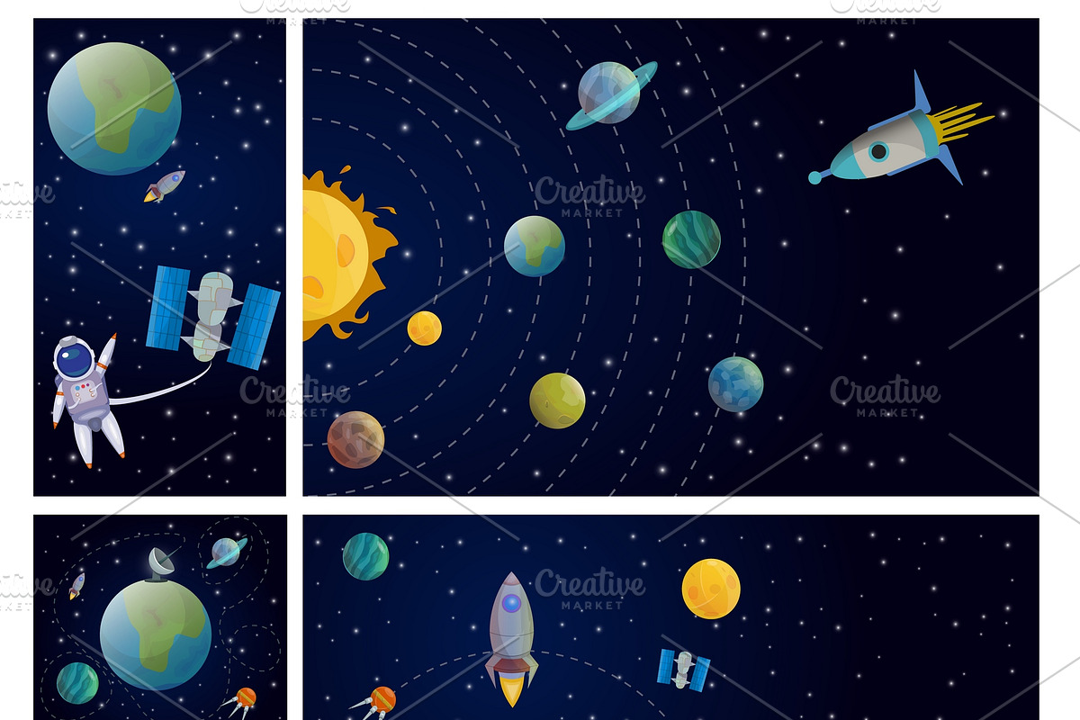 Solar System Colorful Composition, a Decorative Illustration by Alexander Belenkiy