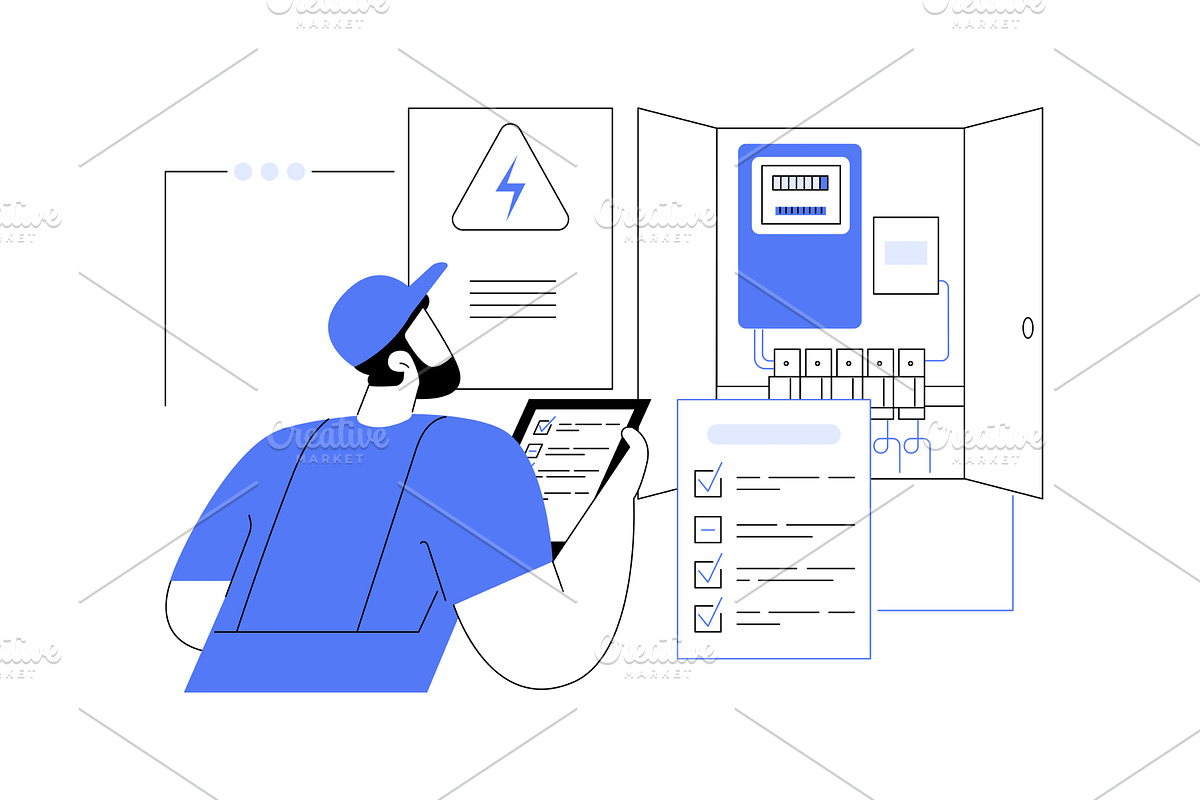 Electrical inspection abstract, an Object Illustration by Visual Generation
