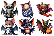 Funny Quirky Halloween Bats Clipart, an Illustration by Pixels.Craft (Thumbnail 5 of 6)
