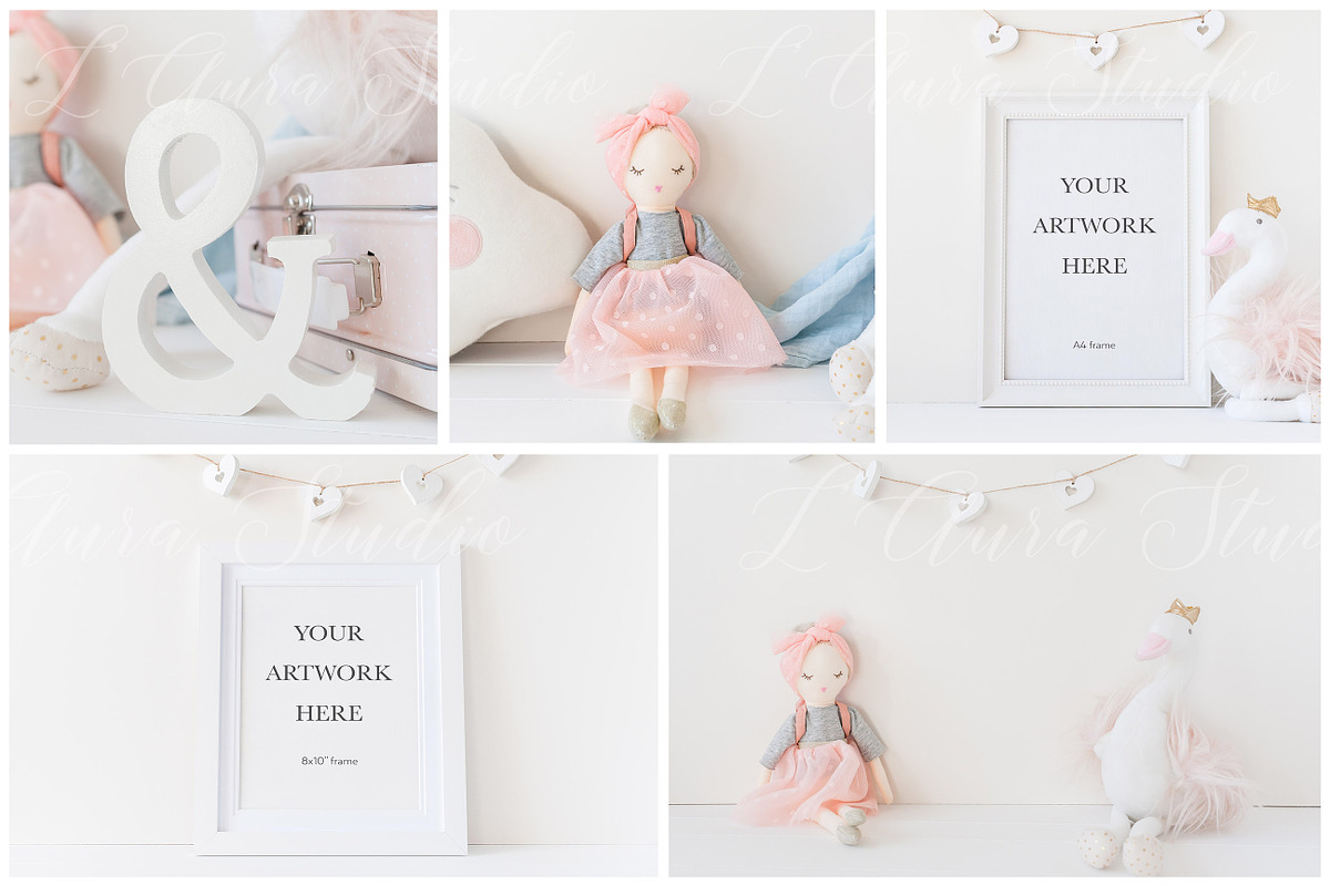 Frame mockup bundle - nursery, a Print Template by L'Aura Studio (Photo 3 of 9)