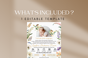 Fairy Floral Aqiqah Canva Template, an Invitation Template by Blooming Daisy (Thumbnail 2 of 4)