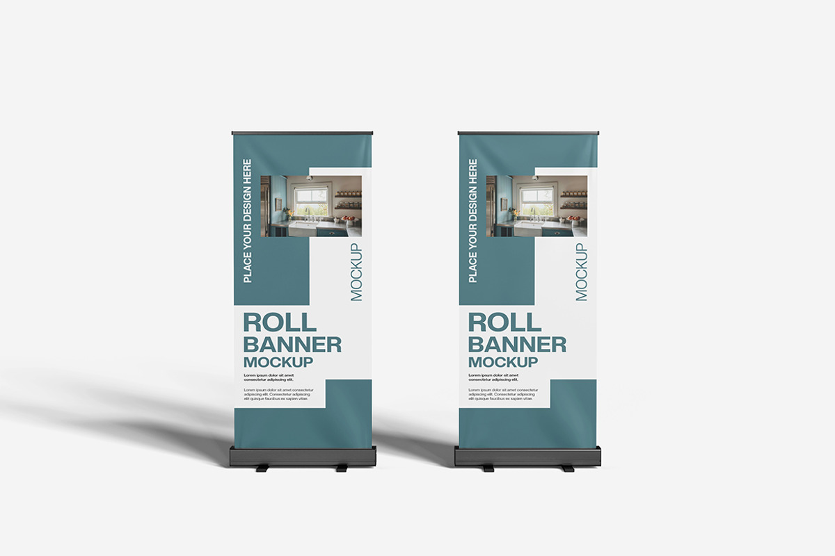 Roll Banner Mockup, an Advertising Mockup by bimockup (Photo 3 of 6)
