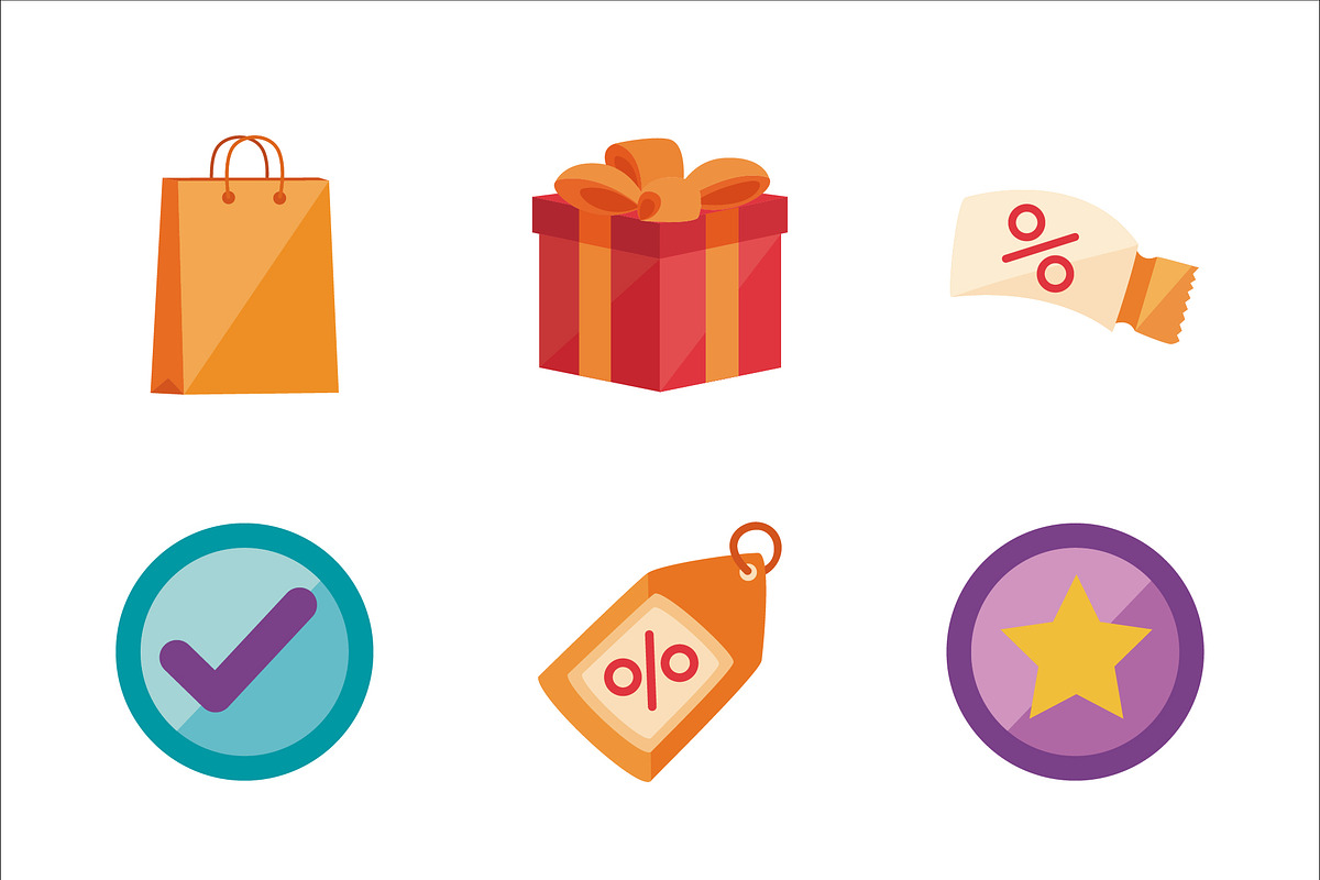Shopping & Sale Icons Set
