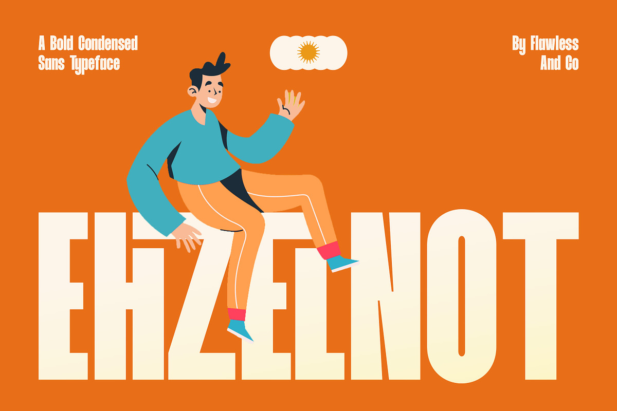 Ehzelnot - Bold Condensed Sans Font, a Sans Serif Font by Flawless And Co (Photo 1 of 10)