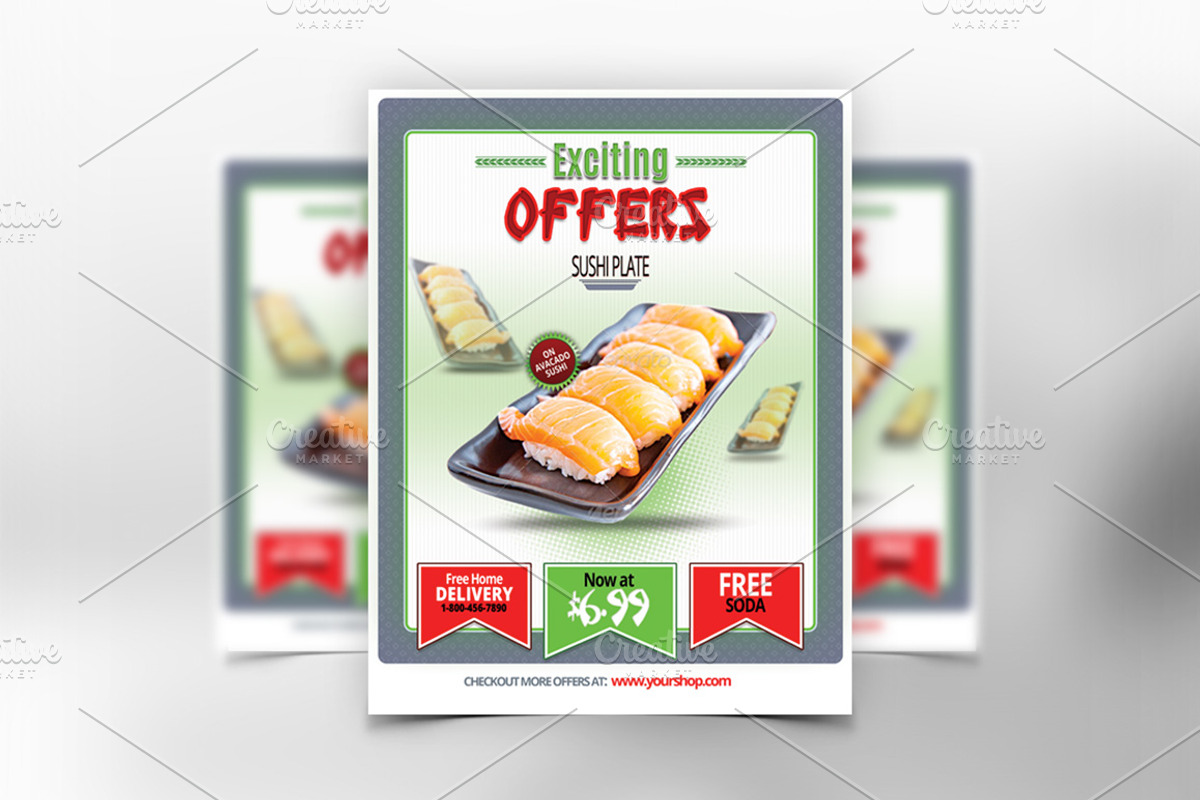 Restaurant Food Offers Flyer or Post, a Flyer Template by Aabhaas (Photo 5 of 5)