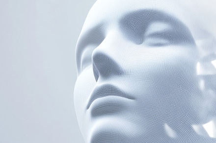 Exploration of white pixelated facia, a Photo by Iftikhar Alam
