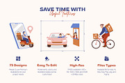 Food and Delivery Illustration Set, a Food Illustration by Vectors Market (Thumbnail 2 of 9)