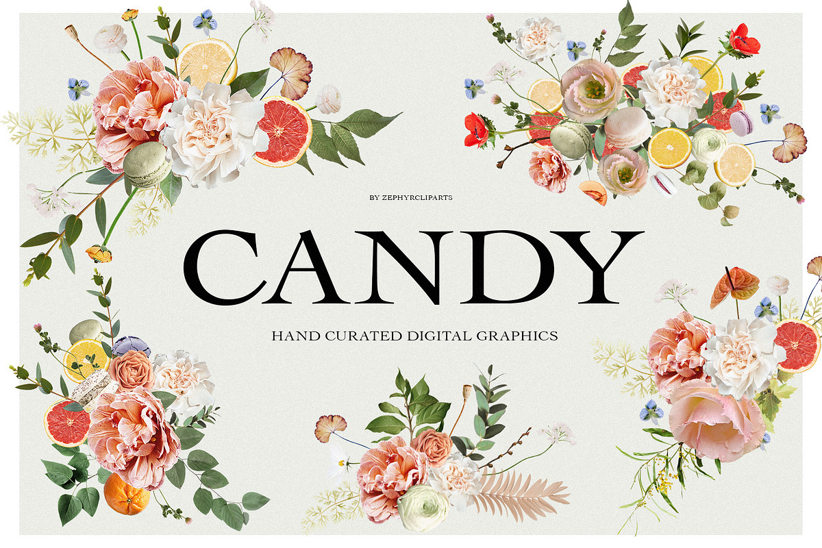 Candy Rustic Floral Clipart Set, an Object Illustration by anastasiia.art (Photo 4 of 10)