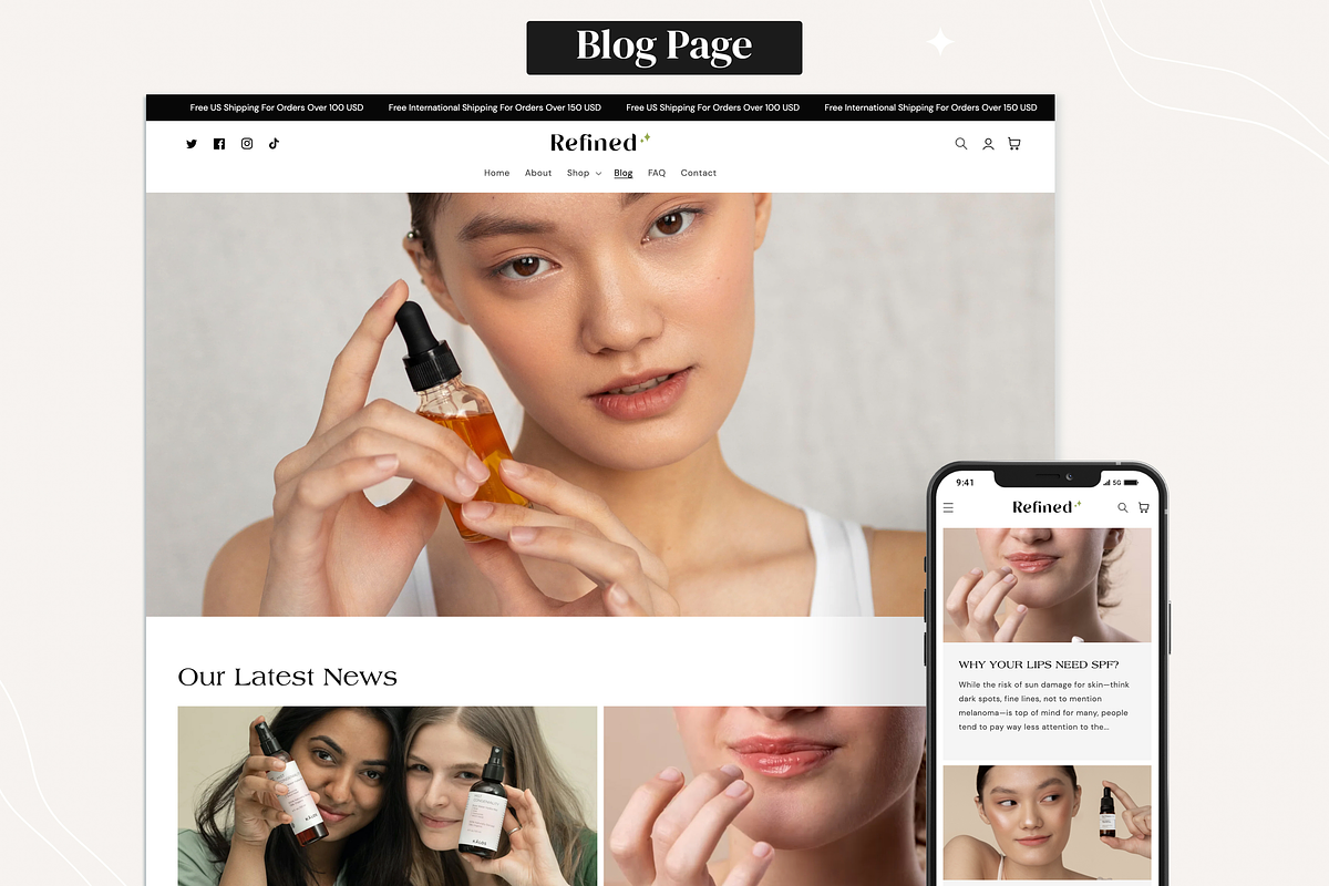 Refined - Cosmetic Shopify Theme, a Shopify Template by InspiredTheme (Photo 4 of 9)