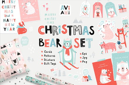 Christmas Bear set