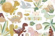Dinosaur Jurassic World Clipart Set, an Illustration by The Dutch Lady Designs (Thumbnail 1 of 5)