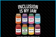 Inclusion Is My Jam Teacher SVG PNG, a Graphic by Creativeusart (Thumbnail 3 of 4)