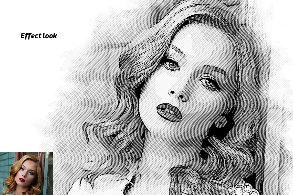 Illustration Photoshop Action, an Action Add-On by MRI STUDIO (Photo 3 of 11)