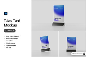 Table Tent Mockup, an Advertising Mockup by SLAB! Design
