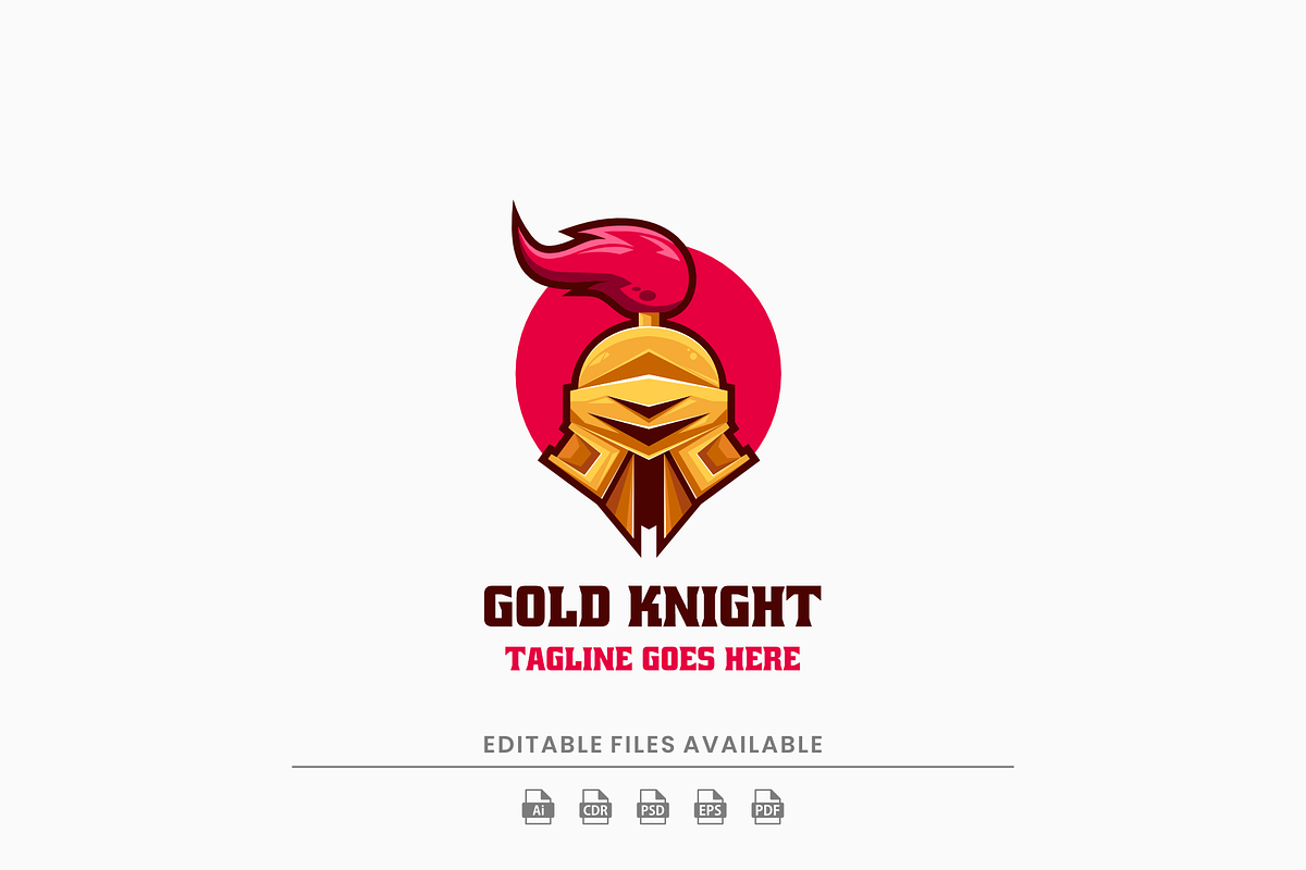 Gold Knight Simple Mascot Logo, a Branding & Logo Template by Artnivora.Std