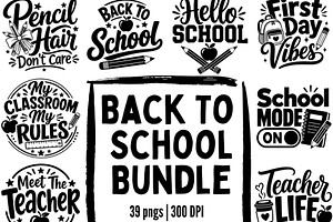Back To School PNG Bundle, an Emoji Icon by Tanya Kart