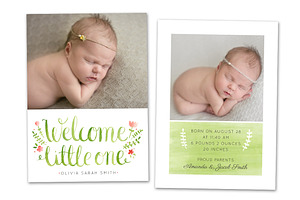 Birth Announcement Template CB028