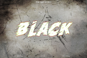 Retro Black Text Effect PSD, a Layer Style Add-On by Imamul001