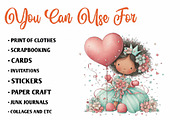 Birthday Girl Clipart Bundle, a Seasonal Illustration by CreationArt (Thumbnail 5 of 7)