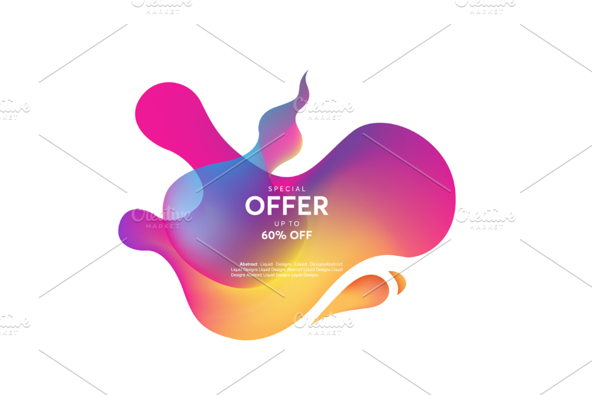 Set of Abstract liquid Fluid shape, a Poster Template by Lucky Creative (Photo 4 of 10)
