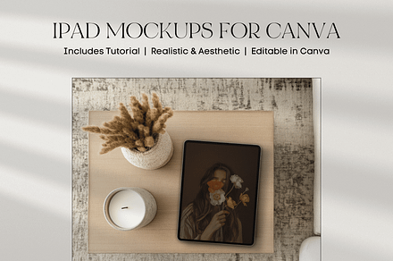 Canva iPad Boho Mockups, a Mockup by Asha Glenn Design Studio