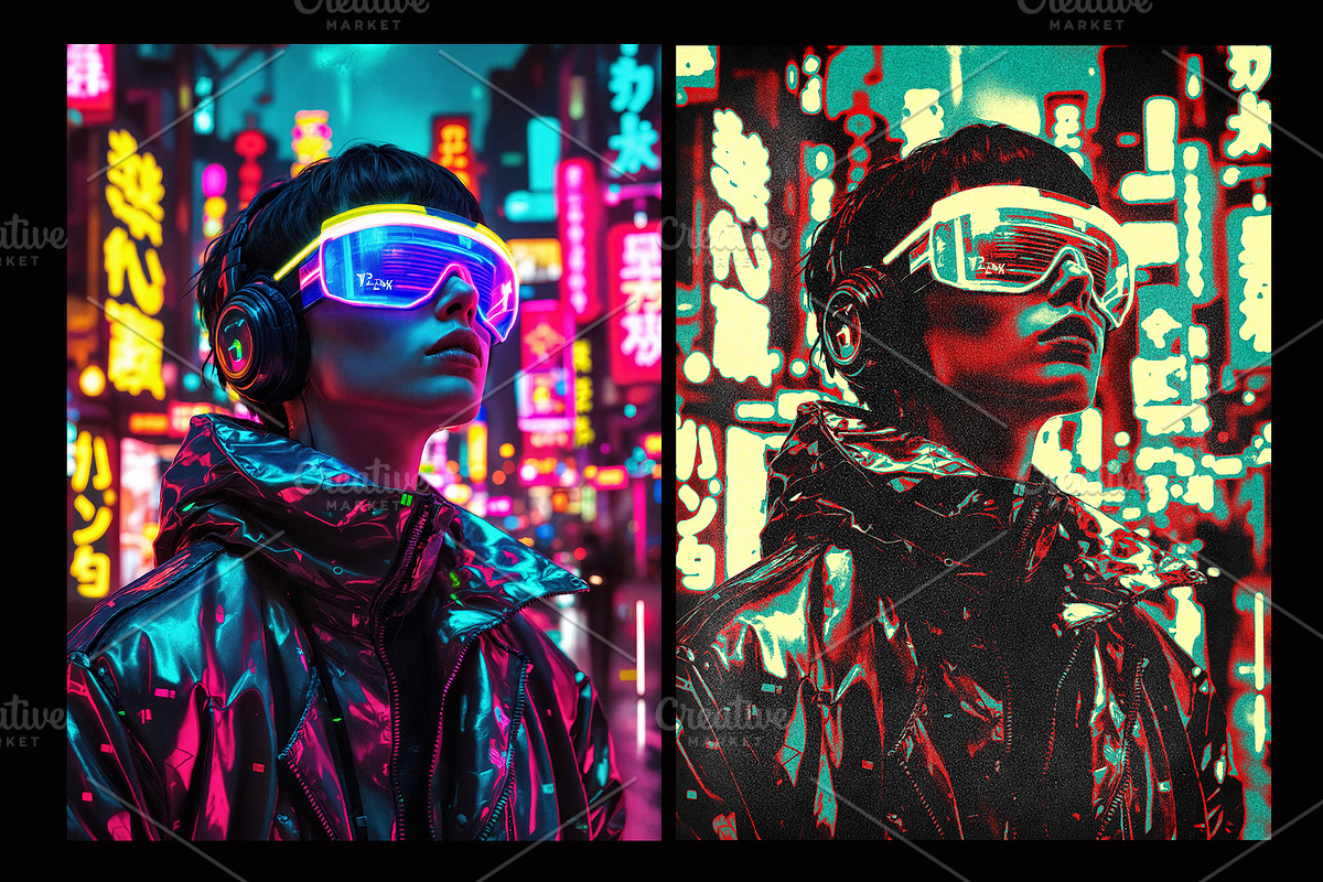 Triton Colored Threshold Effect, a Layer Style Add-On by Black Cat Studio (Photo 2 of 3)