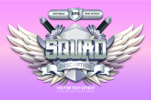 Squad Badge With Text Effect