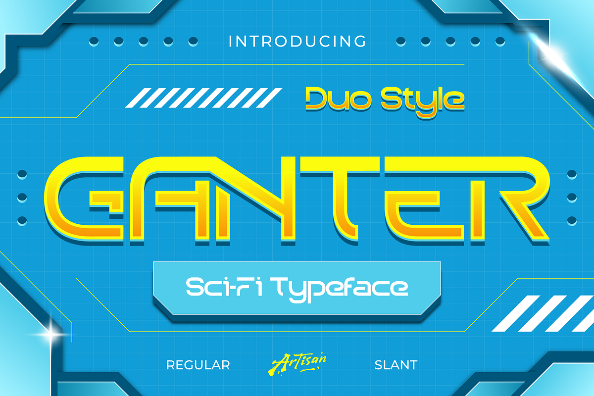 Ganter - Sci-fi Typeface, a Sans Serif Font by Artisan Themes (Photo 1 of 10)