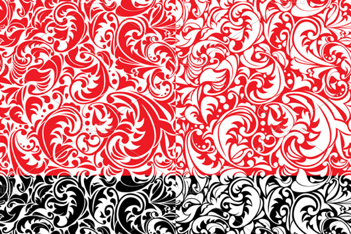 Set of swirl ornamental seamless preview 2