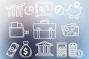 Finance Set Outlined & Colored, an Outline Icon by DeniseUytiepo (Thumbnail 4 of 5)