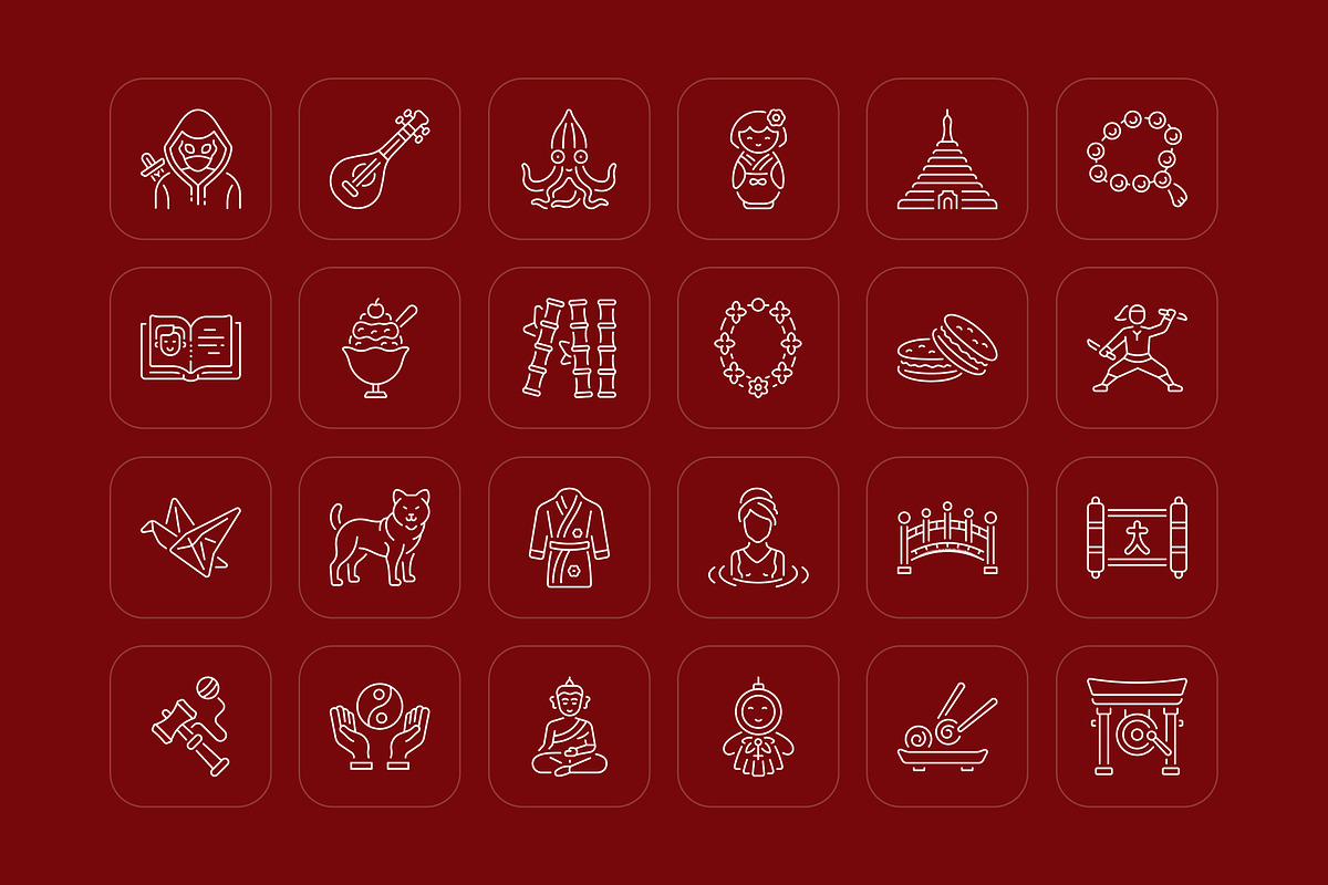Japanese and Asian Icons, an Outline Icon by Prosymbols (Photo 6 of 7)